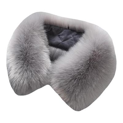 秋冬皮草毛领子方领围脖保暖百搭