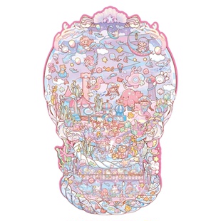 子亦超大版造景贴纸 大尺寸微缩场景合集3D立体小屋魔法秘境卡通奶油风手账装饰diy贴纸包沉浸式贴画女孩玩具