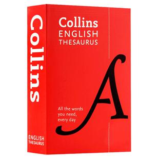 柯林斯英语同义词词典 英文原版 Collins English Thesaurus 同义词反义词字典 日常英语词汇 英英词典 进口英语书籍字典辞典