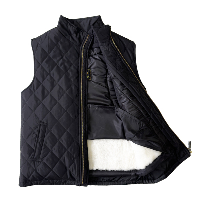 冬季皮毛一体羊毛马甲男保暖休闲