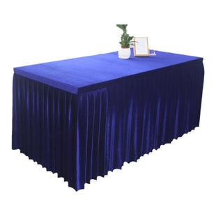 会议桌布定制活动办公室酒店展会会议室桌布台布金丝绒布套长方形