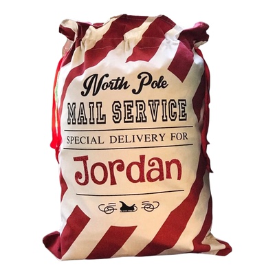 PERSONALIZED SANTA SACK Candy Sack定制名字圣诞老人礼物糖果袋