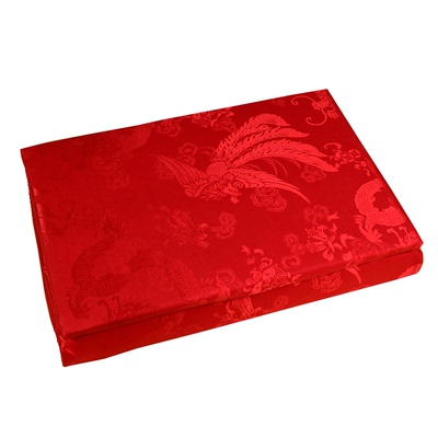 大红色婚庆床单枕套龙凤呈祥