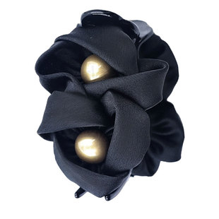 2026新款赫本王妃鹊桥丸子头抓夹花苞发夹高马尾固定夹半扎发夹子