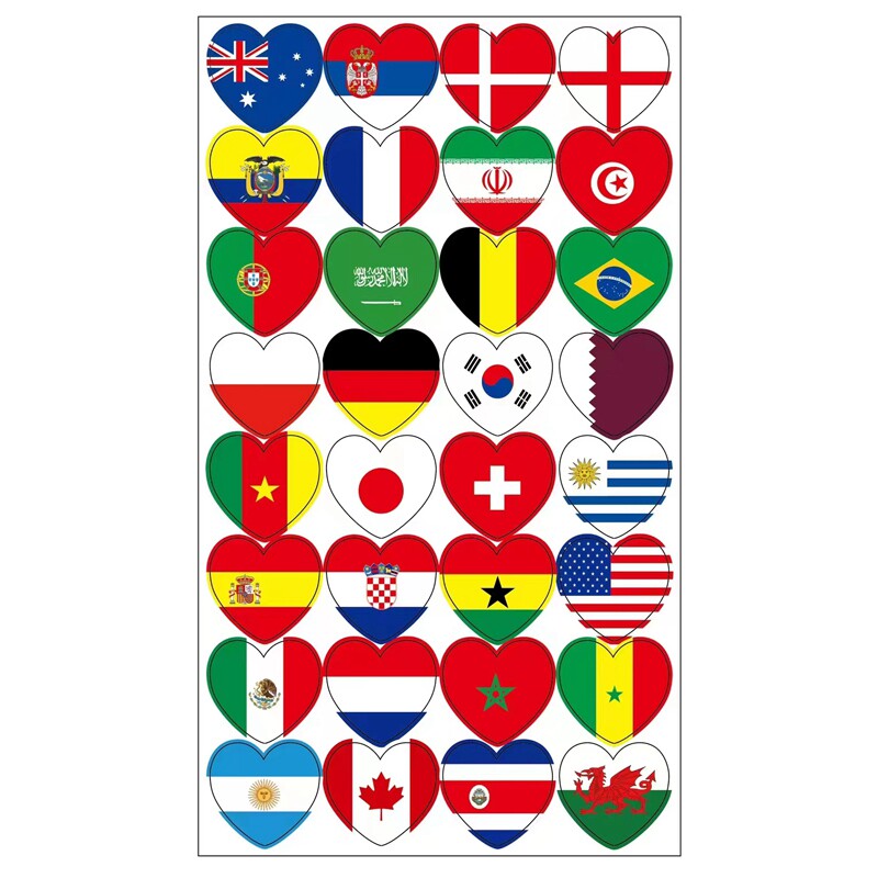 2026世界杯球迷脸贴国旗纹身贴