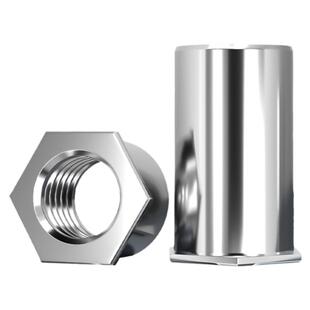 304不锈钢通孔压铆螺柱SOS压铆螺母柱压铆件小外径M2M2.5M3M4M5M6