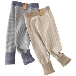 儿童德绒保暖裤秋冬男童加厚秋裤女童加绒线裤宝宝内穿热能裤条纹