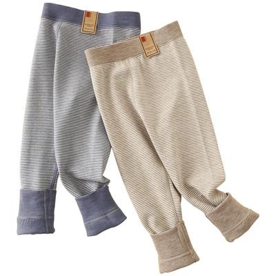 德绒秋冬男童加厚内穿条纹保暖裤