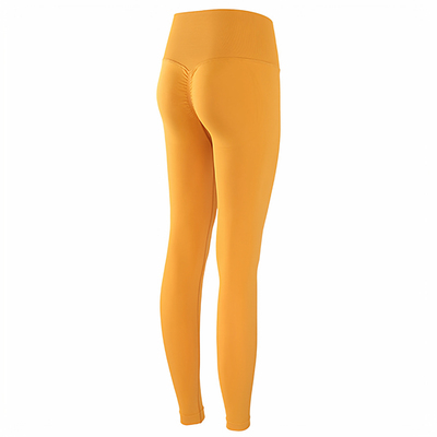 欧美高腰裸感蜜桃臀无缝健身裤