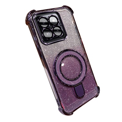 适用小米14手机壳高级闪粉软壳