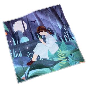 来图案定制抹布吸水速干擦手帕餐饮杯垫茶巾印花设计定做logo照片