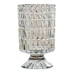 风灯花瓶玻璃水晶网红高级感鲜花水养玫瑰郁金香餐桌摆件客厅插花