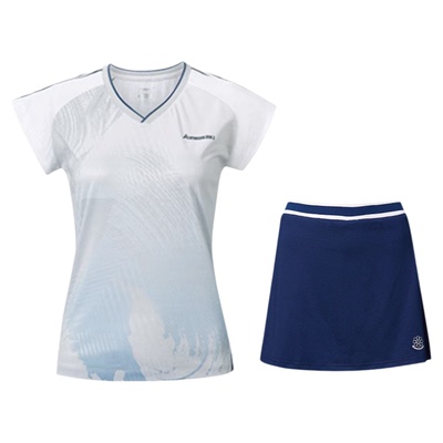 kawasaki/川崎飞天太阳花系列新款专业男女羽毛球运动T恤小花短裙