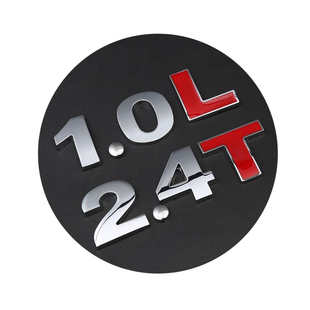实心纯金属汽车个性排量标1.5T 1.8T 2.0L改装尾标车标志贴4WD V6