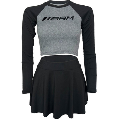 女分体撞色泳衣包邮运动风三件套