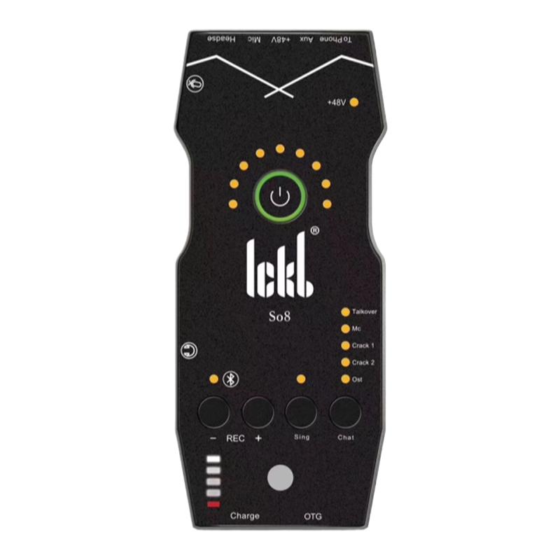 ickb so8手机户外直播声卡 抖快手音OTG转换器便携式专业话筒套装