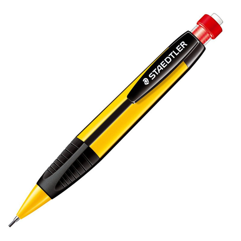 德国STAEDTLER施德楼 1.3mm自动铅笔 正姿 三角笔杆 黄黑 白色771