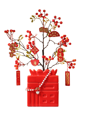 乔迁之喜新居礼物装饰品客厅电视柜福字花瓶摆件中式新年氛围布置