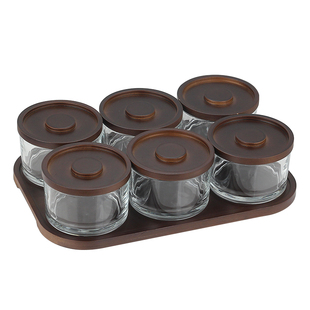 客厅茶几玻璃分格密封防潮水果瓜子坚果干果盘家用食品级储存罐子