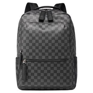 Cnoles Katbee男士双肩包经典格纹大容量电脑包通勤商务背包书包