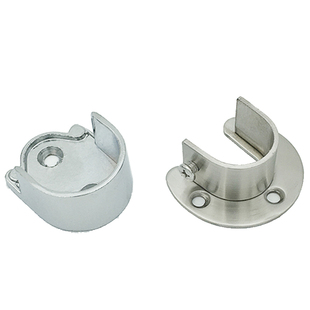 加厚不锈钢管座不锈钢管固定配件底座圆管法兰座衣柜挂衣杆托衣托