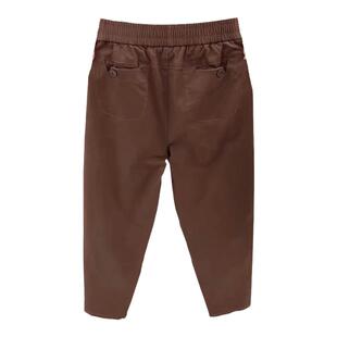 今年流行的爆款裤子女秋季纯棉百搭宽松休闲裤显瘦高腰纯色哈伦裤