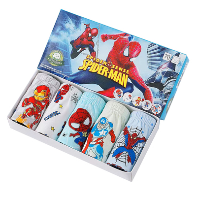 工程车纯棉蜘蛛侠三角儿童内裤