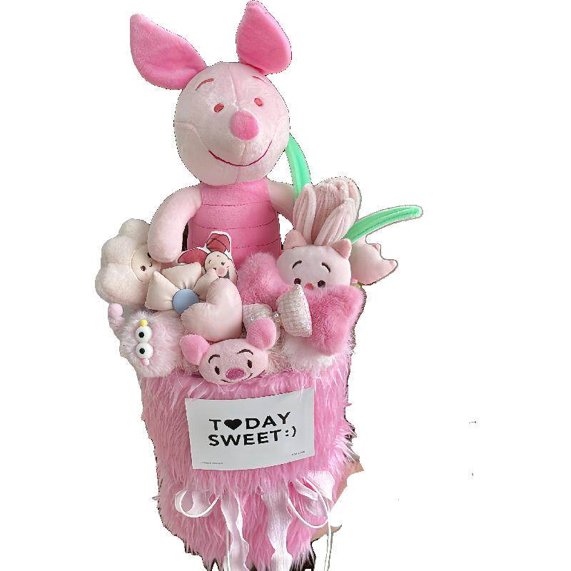 小猪皮杰成品玩偶公仔花束送女友