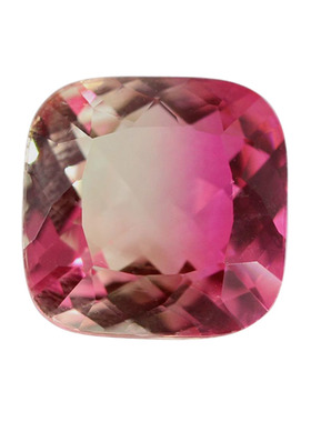 合成西瓜碧玺肥正方形枕形裸石 粉红色宝石散珠耳钉戒指主石BX09