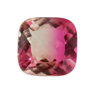 合成西瓜碧玺肥正方形枕形裸石 粉红色宝石散珠耳钉戒指主石BX09