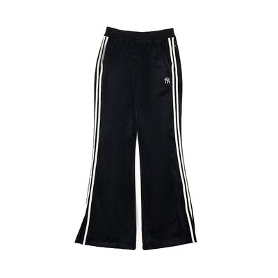 MLB官方 女款时尚天鹅绒休闲条纹喇叭长裤25冬季新款PTB13/TRB13