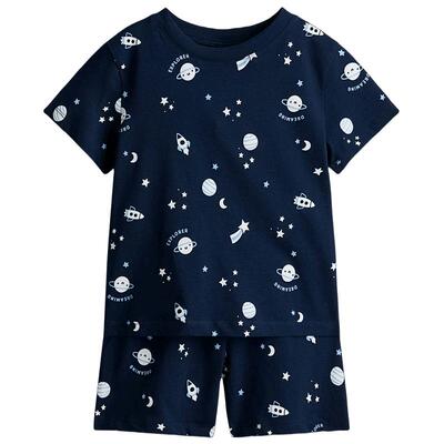 【汽车总动员】HM童装儿童男童套装2件式印花睡衣短袖短裤1318204