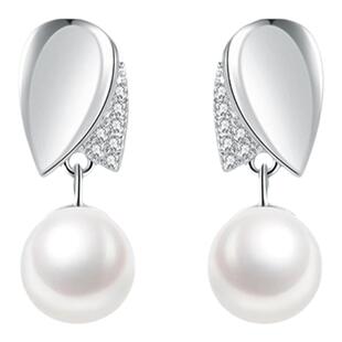 DEPARTMENT珍珠吊坠耳环女夏2023新款冷淡风气质小巧银色耳钉耳饰