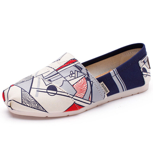 单鞋女玛丽女鞋一脚蹬懒人渔夫帆布鞋女2025新款老北京布鞋女夏季