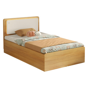 一米单人床小户型极窄带灯收纳床1.2米薄床头气压高箱储物儿童床