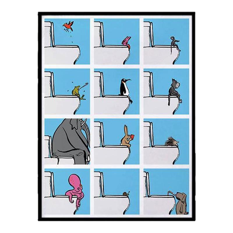 小众趣味卫生间装饰画