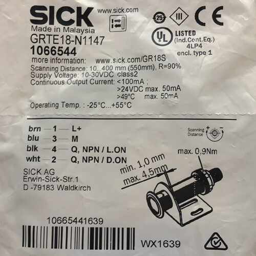 议价全新原装德国西克SICK光电开关GRTE18-N1147 P1147 GRTE18-N1