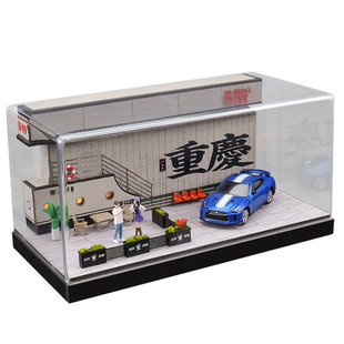 1:64收藏家微缩场景模型罗森便利店街道藤原豆腐汽修厂日式拉面馆