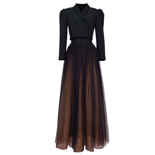 西装外套短款西服网纱半身裙虽然是病精神但没关系夏娃明星同款