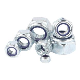 304不锈钢防松螺母防滑锁紧螺帽自锁尼龙六角螺丝帽M2M4M5M6M8M10