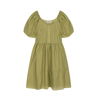 niko and ...连衣裙女夏季学院风可爱收腰短袖裙子906397