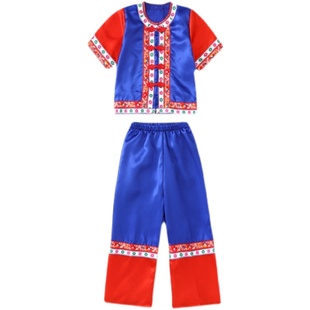 儿童拉祜族表演服装三月三广西壮族少数民族服饰仡佬族男童幼儿服