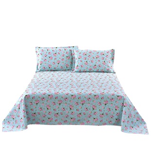 优质帆布床单田园 小清新纯棉粗布加厚床 单人床单四季布棉布炕单