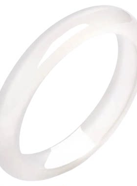玻璃种玉髓白月光正圈轮胎手镯