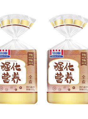 曼可顿强化营养吐司厚切片面包家庭儿童早餐三明治专用吐司面包片