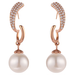 刘亦菲同款施家珍珠耳钉2026新款纯银针耳坠珍珠耳环无耳洞耳夹