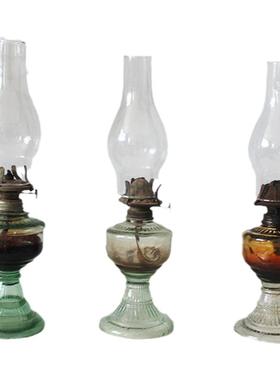 中式风客厅卧室老煤油灯玻璃材质