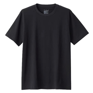 2件装 男士无印日式良品天竺棉打底纯棉汗衫无缝圆领/V领短袖T恤