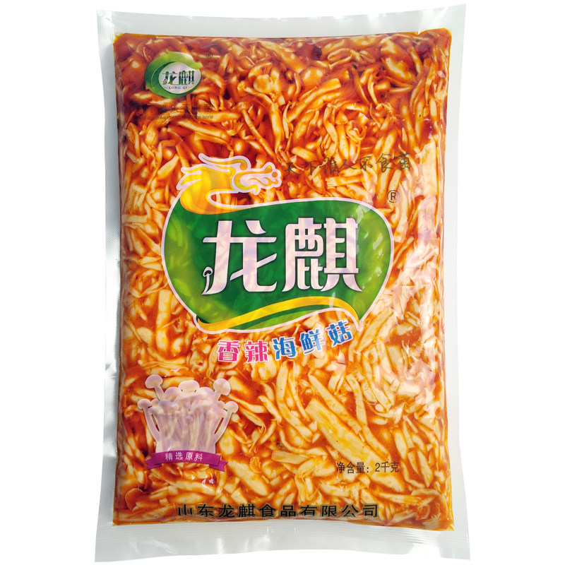龙麒香辣海鲜菇2㎏商用大袋即食