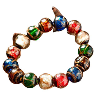 (饰品)香灰琉璃手串多宝吞金兽男女本命年转运手链寺庙同款批发